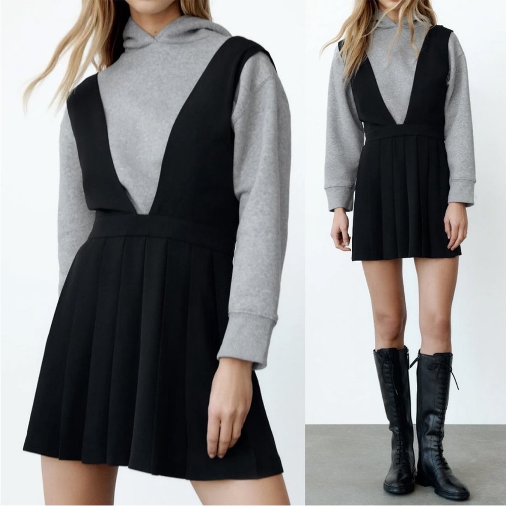 Box Pleat Pinafore Dress